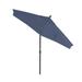 Arlmont & Co. 9-Foot Stone Black Aluminum Patio Market Umbrella w/ Push-Button Tilt In Sunbrella Metal | 101 H x 108 W x 108 D in | Wayfair