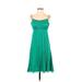 Elie Tahari Casual Dress - A-Line Scoop Neck Sleeveless: Green Solid Dresses - Women's Size 2