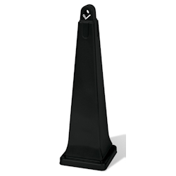 Rubbermaid Standaschenbecher mit Stahl-Inneneimer | HxBxT 100,1x 31,1x31,1cm | Schwarz von PROREGAL Image