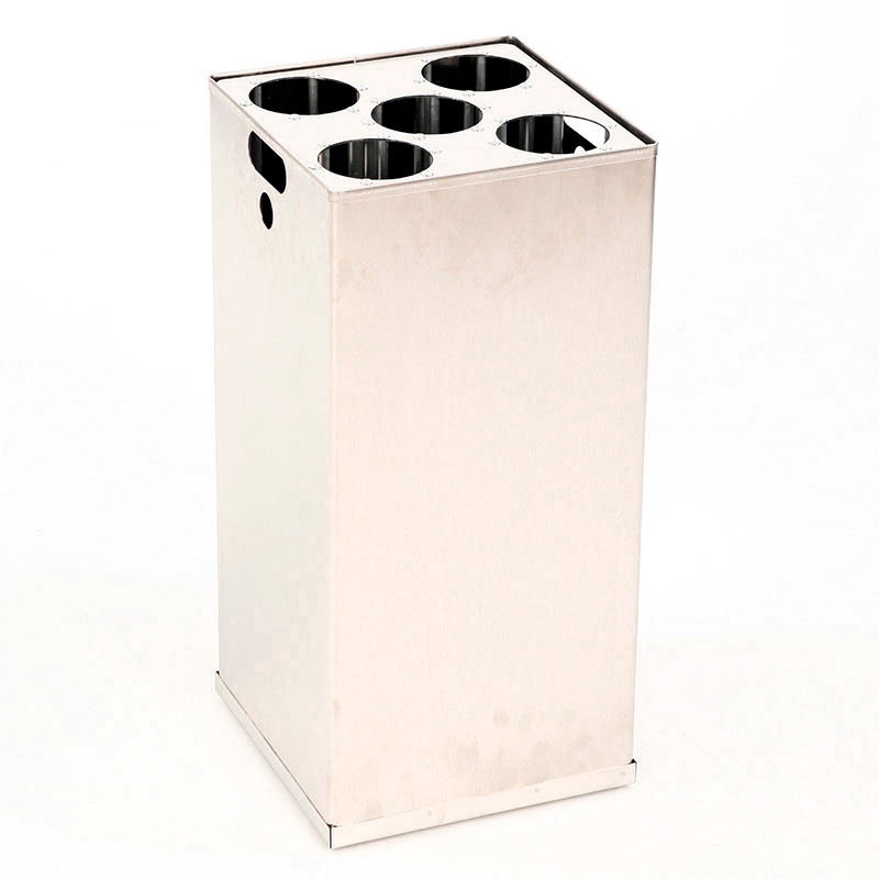 PROREGAL Inneneinsatz & Bechersammler für Abfallbehälter Haiti mit Hebedeckel / Pedaleimer | 55 Liter, HxBxT 55,5x28x28cm | Silber Image