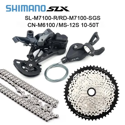 Shimano SLX M7100 Groupe 12 Vitesses M7100 Levier de Vitesses + Dérailleur 12V HG/MS Cassette