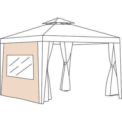 Gardenista Pavillon-Vorhänge für den Außenbereich mit Öse, 2,6 x 1,9 m, UV-beständig und langlebig, Image