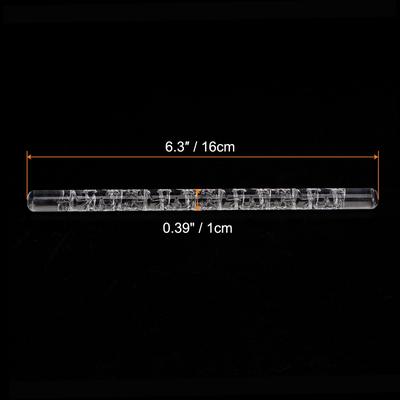 Acrylic Embossed Rolling Pin 16cm x 1cm Star Pattern - Transparent