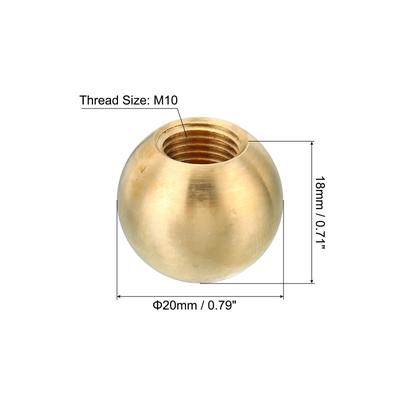 2pcs M10x1 Threaded Lamp Finials Cap Knob Ball Lamp Decoration Screw