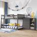 Twin over Twin Bunk Bed with 4 Drawers and 3 Shelves - Solid Pine Construction, Space-Saving Design, and Versatile Storage