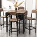 Farmhouse 5-piece Counter Height Drop Leaf Dining Table Set