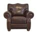 Westford Genuine Top Grain Leather Nailhead Trimmed Armchair