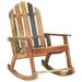 Anself Garden Rocking Chair Reclaimed Wood Armchair for Living Room Patio Balcony Backyard Outdoor Furniture 27.6 x 35.4 x 38.2 Inches (W x D x H)