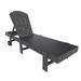 Laguna Adirondack Poly Reclining Chaise Lounge With Wheels Gray