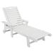 Chaise Lounge for Outdoor Patio Lounge Chairs with Adjustable Backrest All Weather Recliner Poly Lumber Lounges Bed for Poolside Porch Patio