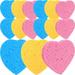 45pcs Heart Face Sponge Washing Face Exfoliating Face Sponge Heart Sponge Face Cleansing Sponge