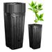 Gerich 20 Pcs Plastic Deep Nursery Treepots Gardening Bags 7.8 inches Tall Flower Plant Container Pots Deep Tree School Pots High Seedling Tray with Drainage Holes for Garden Black