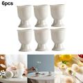 SUNFEX 6Pcs Egg Cups Holders Ceramic Egg Cups Breakfast Boiled Egg Cups