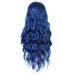 Long wave wig Long Wavy Wigs Halloween Blue Hairpiece Beautiful Women s Periwig Natural Wig
