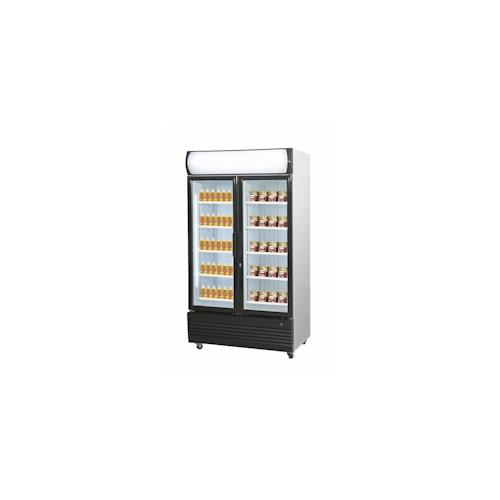 Kühl-/Tiefkühlschrank 2 Glastüren Getränkekühlschrank Eisschrank Gastro 466 / 466 L 0/10°C / -18/-22°C