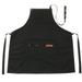 Cotton Bib Apron with Front Pocket Adjustable Strap for Hairdresser Cafe Black