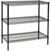 18 Deep x 18 Wide x 80 High 3 Tier Black Starter Shelving Unit