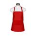 Adjustable Full Size Bib Apron with 2 Pockets Cooking Kitchen Aprons for Chef Servers Bar Tenders Waiters Waitress Barbers Gardener Craftsmen Decorators Beauticians Work Apron Uniform