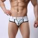 DENGDENG Mens Briefs Underwear Pack Soft Thongs Stretch Jockstrap with Pouch Brief White XL