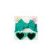 Sunisery Toddler Sun Protection Sunglasses and Headband Set Heart Shaped Sunglasses Solid Color Bowknot Headband for Kid Boy Girl