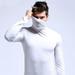 ALSLIAO Men s Winter Warm Long Sleeve Bottoming Tops Turtleneck Thermal Underwear White XXL