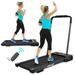 Tcbosik Under Desk Treadmill - 2 in 1 Folding Treadmill for Home 2.5 HP Installation-Free Foldable Treadmill Compact Electric Running Machine