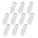 NUOLUX 10pcs 2mm Durable Aluminum Cord Buckles Rope Adjusters Quick Kno Antislip Tightening Hooks Wind Rope Buckles for Tent Camping Hiking Outdoor Activities(Silver)