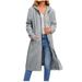 YFPWM Women s Jackets Lightweight Casual Fall Jacket Fall Coats for Women Long Sleeve Loose Fashion Pocket Zipper Solid Hooded Coat Gray XL