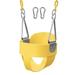 JBee Ctrl Baby Swing High Back Full Bucket Toddler Swing with Coated Chain Pinch Protection and Carabiners for Easy Install Swing Sets for Outside Outdoor Playsets - Yellow