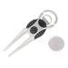 Divot Tool with Round Ball Marker Repair Tool (Silver)
