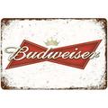 Budweiser Beer Vintage Metal Signs For Room Decor Waterproof Tin Signs For Home Decor Pub Home Decorative Plates Bar Man Cave 8X12Inch