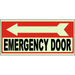 Traffic & Warehouse Signs - Emergency Door (Left Arrow) Sign 12 x 18 Aluminum Sign Street Weather Approved Sign 0.04 Thickness