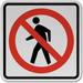 Vinyl Stickers - Bundle - Safety and Warning & Warehouse Signs Stickers - No Pedestrian Traffic Sign H3 - 10 Pack (3.5 x 5 )
