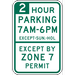 Vinyl Stickers - Bundle - Safety and Warning & Warehouse Signs Stickers - Parking with time and Permit restrictions Seattle - 3 Pack (13 x 9 )