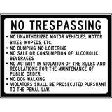 Traffic & Warehouse Signs - No Trespassing Sign 10 x 7 Aluminum Sign Street Weather Approved Sign 0.04 Thickness - 1 Sign