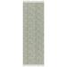 Ottomanson Machine Washable Cotton 2x5 Flatweave Runner Rug for Bedroom 20 x 59 Brown/Beige Wicker Weave