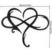 Infinity Heart Sign Wall Decor Metal Art Love Wall Hanging Sign Door Hanger Anniversary Metal Wall Decal for Outdoor Garden Yard Living Room Bedroom Decor Home Ornaments Wedding Gift