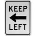 Vinyl Stickers - Bundle - Safety and Warning & Warehouse Signs Stickers - Keep Left Sign B2 - 10 Pack (18 x 24 )