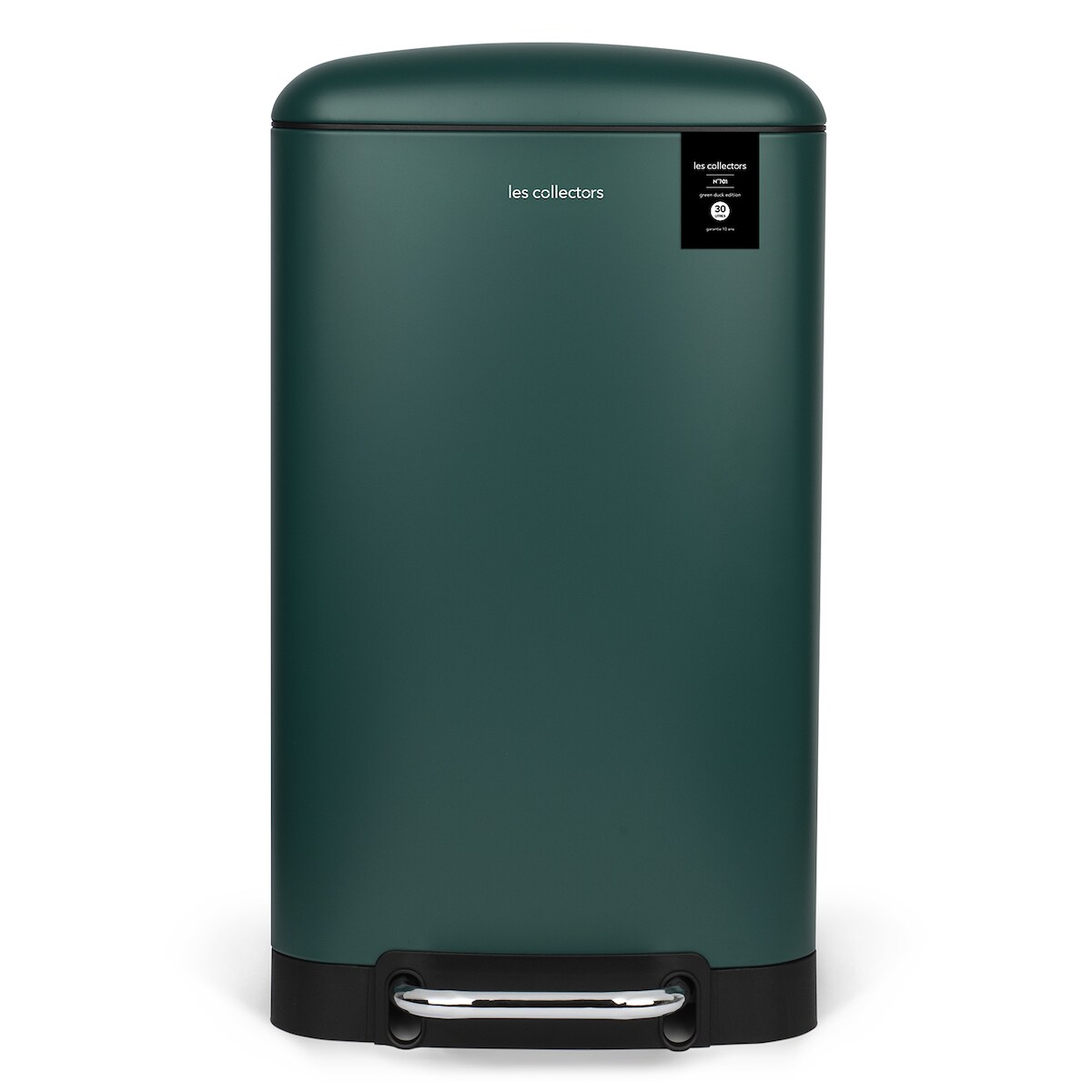 Les Collectors Tret-Mülleimer N°701 / Edelstahl 30 L / herausnehmbarer Inneneimer/ rechteckig Grün Image