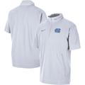 Men's Nike White North Carolina Tar Heels Coaches Half-Zip Short Sleeve Jacket