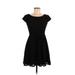 Mudd Casual Dress - A-Line: Black Solid Dresses - Women's Size Medium