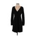 Ann Taylor LOFT Casual Dress - Sweater Dress: Black Marled Dresses - Women's Size Small