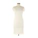 Love J Casual Dress - Sheath: White Jacquard Dresses - Women's Size Medium