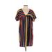 ee:some Casual Dress - Popover: Black Stripes Dresses - Women's Size Small