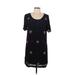 Lovers + Friends Casual Dress - Shift: Black Floral Motif Dresses - Women's Size Medium