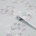 Laura Ashley Igerna Blue, Purple & Green Floral Smooth Wallpaper