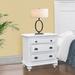 Darby Home Co Abukhdeir 3 - Drawer Solid Wood Nightstand in White Wood in Brown/White | 28 H x 27 W x 17 D in | Wayfair