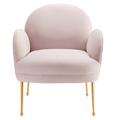 Armchair - Transcend Performance Velvet Armchair by Modway in Pink | 34 H x 34 W x 29.5 D in | Wayfair EEI-5026-PNK