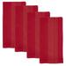 Saro Glimmering Glitz Shimmer Stripe Napkin Set Of 4 20S, Cotton in Red | 20 H x 20 W in | Wayfair 3390.R20S