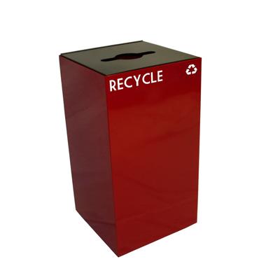 Witt 28GC04-SC 28 gal Multiple Materials Recycle Bin - Indoor, Fire Resistant, Combo Opening, Red